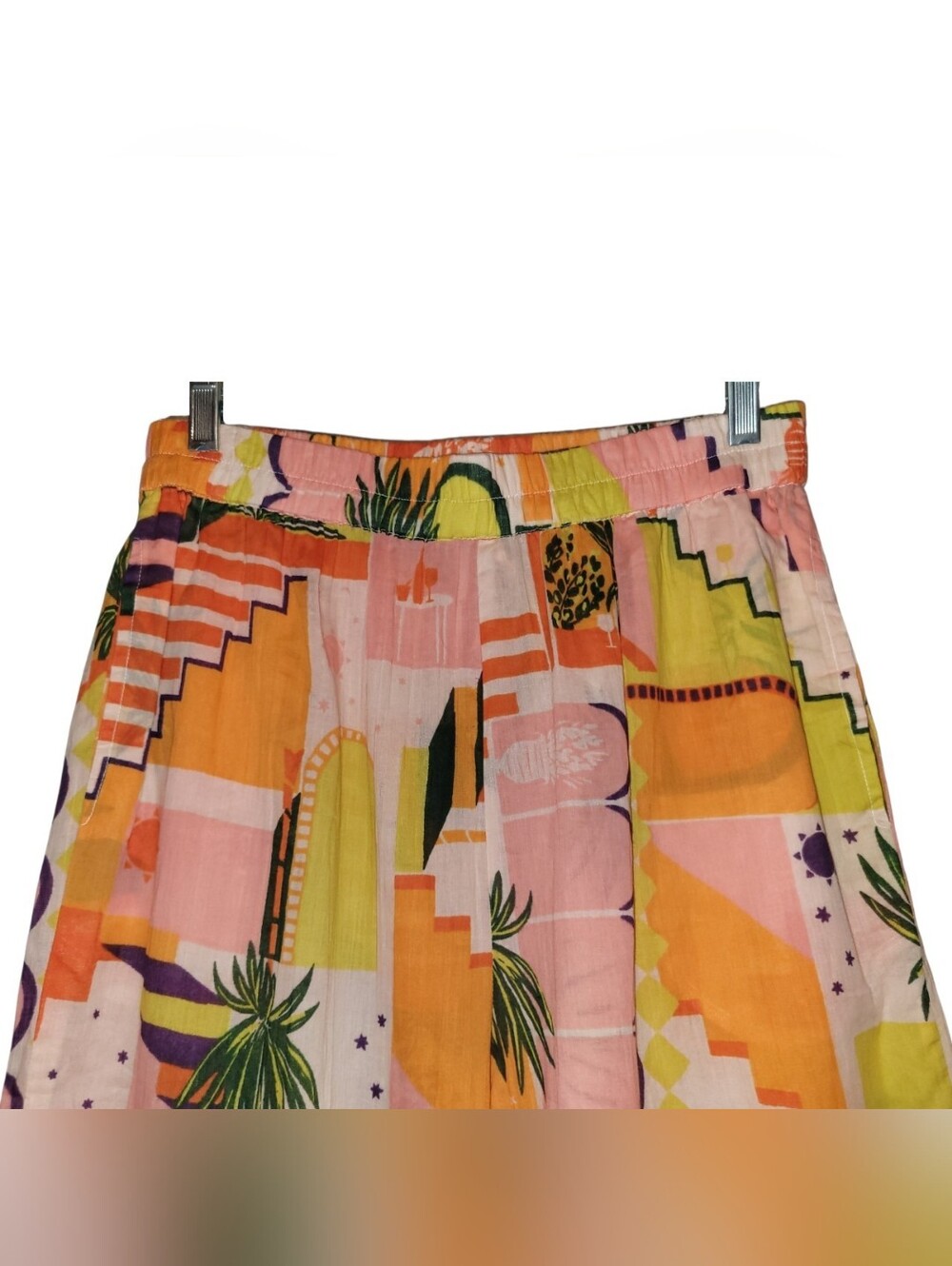 Haute Hippie Wide Leg Tropical Pants Medium 100% Cotton, Extremely Lightweight - Picture 2 of 5